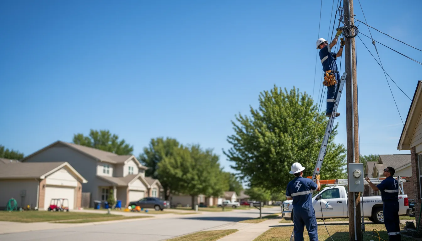 Residential electrician providing installation services in Walcott, IA